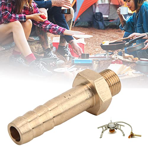 lvifloae Universal Propane Gas Cylinder Tank Adapters, Gas Tank Adapter Aluminum Alloy 10mm Valve Fitting Parts with Rubber Rings for Outdoor Camping Barbecue