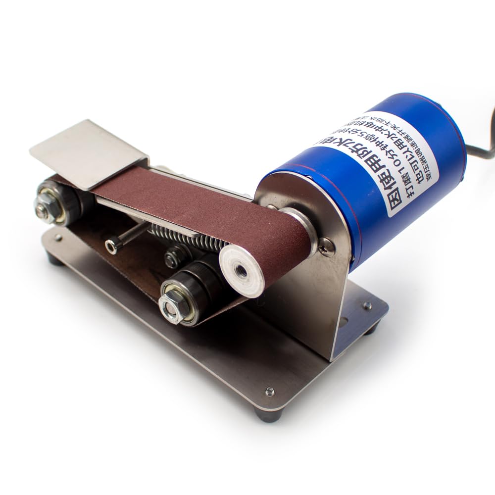 Lijadora de Banda, Lijadora de Banda Resistente Al Agua, Afilador Eléctrico, Amoladora de ángulo Fijo Multifuncional, Máquina Pulidora de 30x300mm