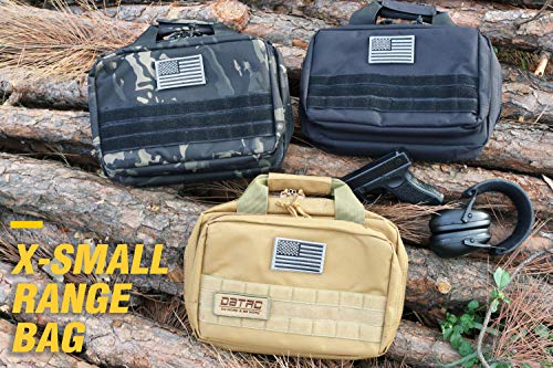 DBTAC Gun Range Bag XS | Tactical 1~2 Pistol Bag Firearm Shooting Case with Lockable Zipper for Handguns and Ammo (Tan) - Thumbnail 6