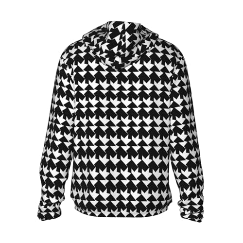 Houndstooth Black Sun Protection Hoodie Jacket UPF 50+ Full Zip Long Sleeve Sun Shirts with Pockets Rash Guard2