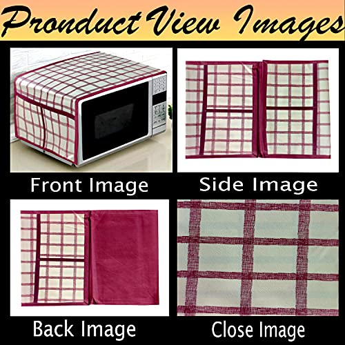 Image of KANUSHI Industries Microwave /Oven Top Cover with 4 Utility Pockets (VAR1-MICRO-NW-NEW-05-TOP)