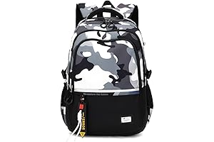 Camouflage Kids School Backpack: Durable Camo Casual Bookbag for Boys