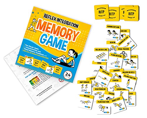 Reflex Integration Through Play Memory Game Tiles - Concentration Exercises for Therapy, Home...