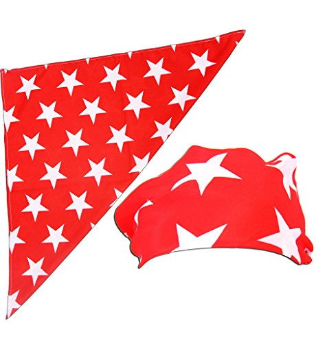 Macho Man Star Printed Costume Bandana (Red)