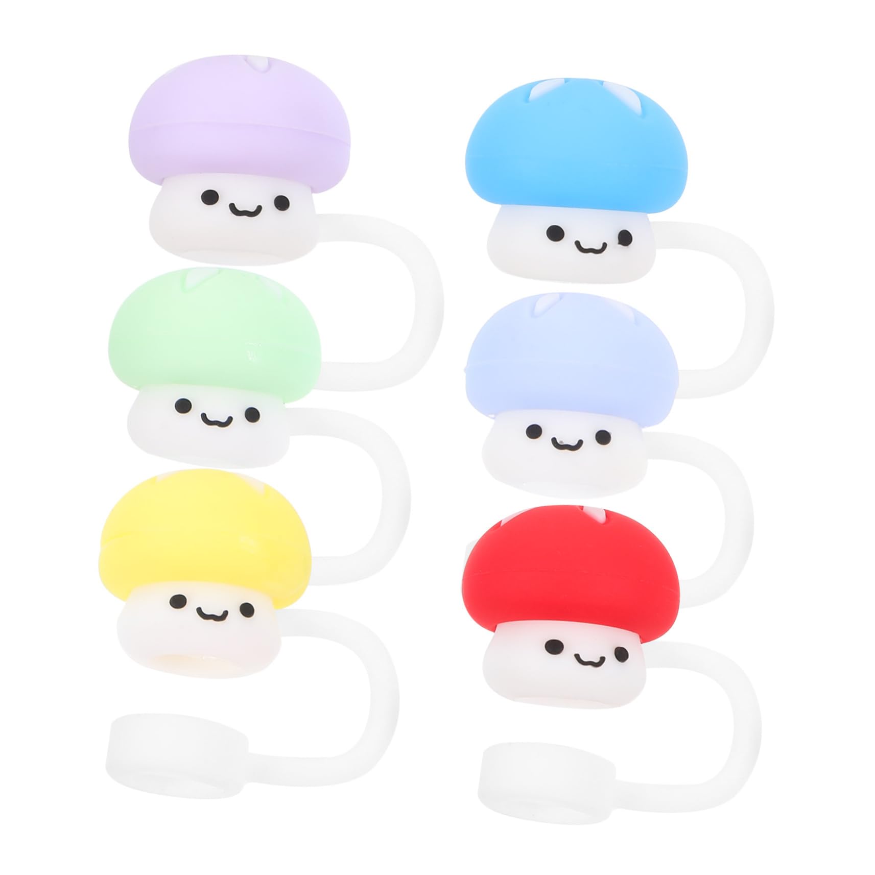 4 Sätze Strohabdeckung Strohhalme Löschstroh Strohdeckel Stroh Topper Trinken Tipps Löscher Kappe Trinkhalme Wiederverwendbar Cup Stroh Stopper Einfach Kieselgel 6 Stück * 4