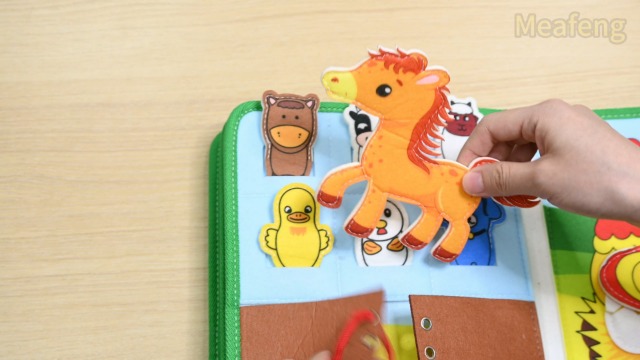 Busy Board Montessori In Feltro – Quiet Book 1 2 3 Anni Con 18 Attività Zoo, Regalo Educativo Per Bambini - 3