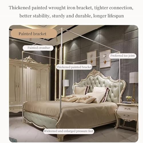 Cama de toldo con red de mosquitos contra picaduras nocturnas, pantalla transpirable blanca 7