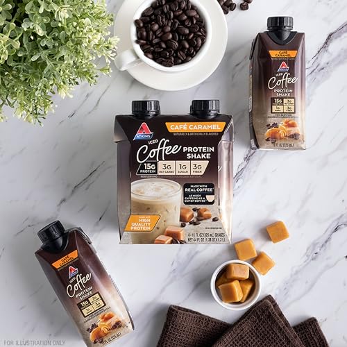 Atkins Protein Shake, Caramel Iced Coffee, 15g Protein | Low Glycemic | 3g Net Carb | 1g Sugar | Pack of 2 - image 6