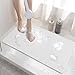 Produktbild HITSLAM Duschmatte rutschfest, 60x40cm Badewannenmatte rutschfest mit Ablauf, Weiche PVC-Luffa Antirutschmatte Badewanne, Schnell Trocknende Badematte, Weiß