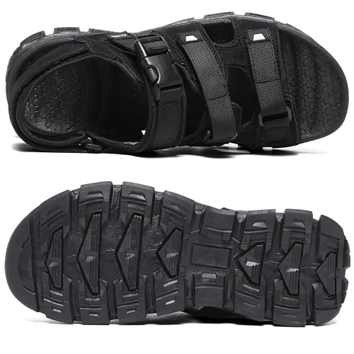 Athletic Sandals for Men's Open Toe Walking Sandals Outdoor Hiking Sandal Anti-Slip with Adjustable Strap for Summer Beach2