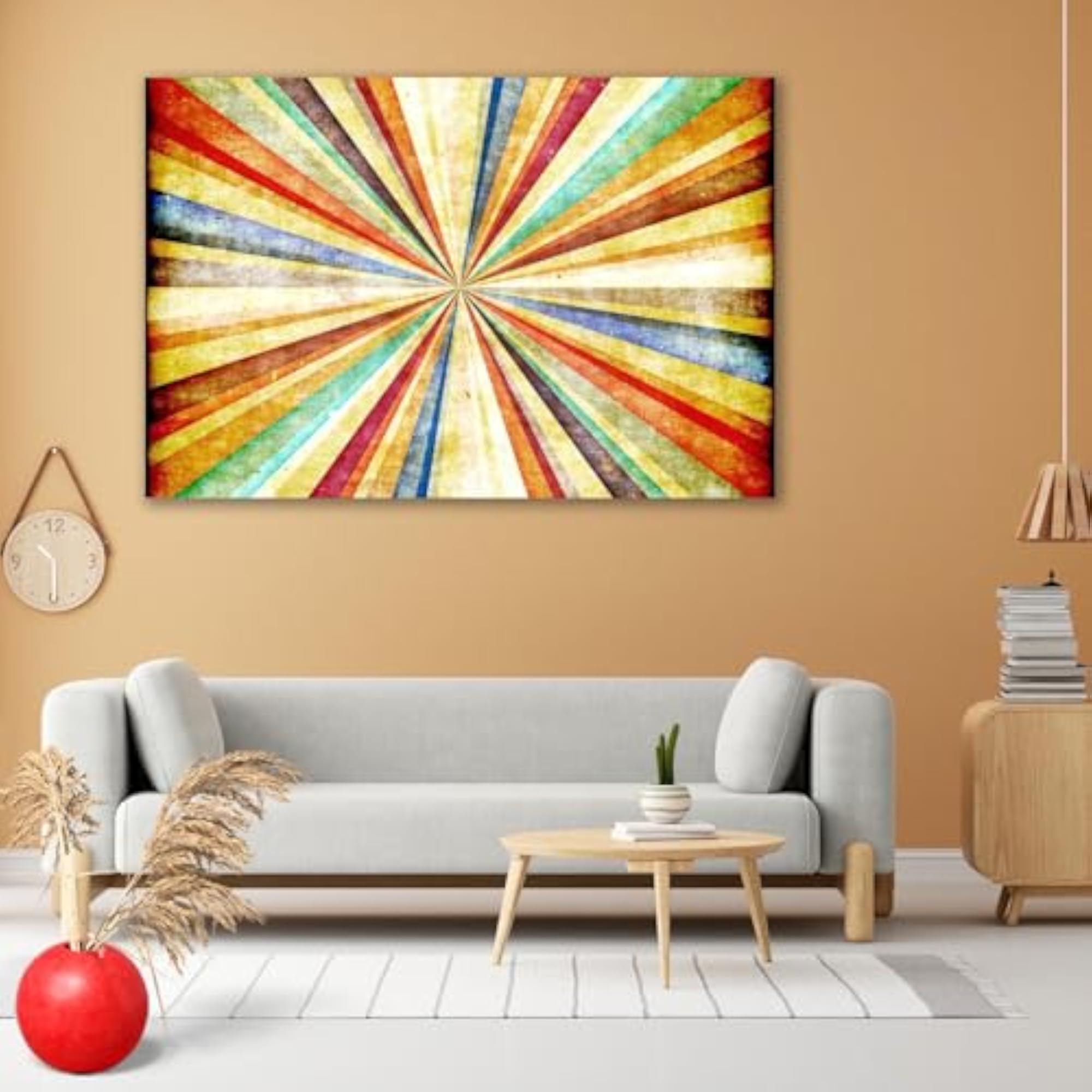 Multicolor Sunbeams D1 Peel & Stick Vinyl Wall Sticker