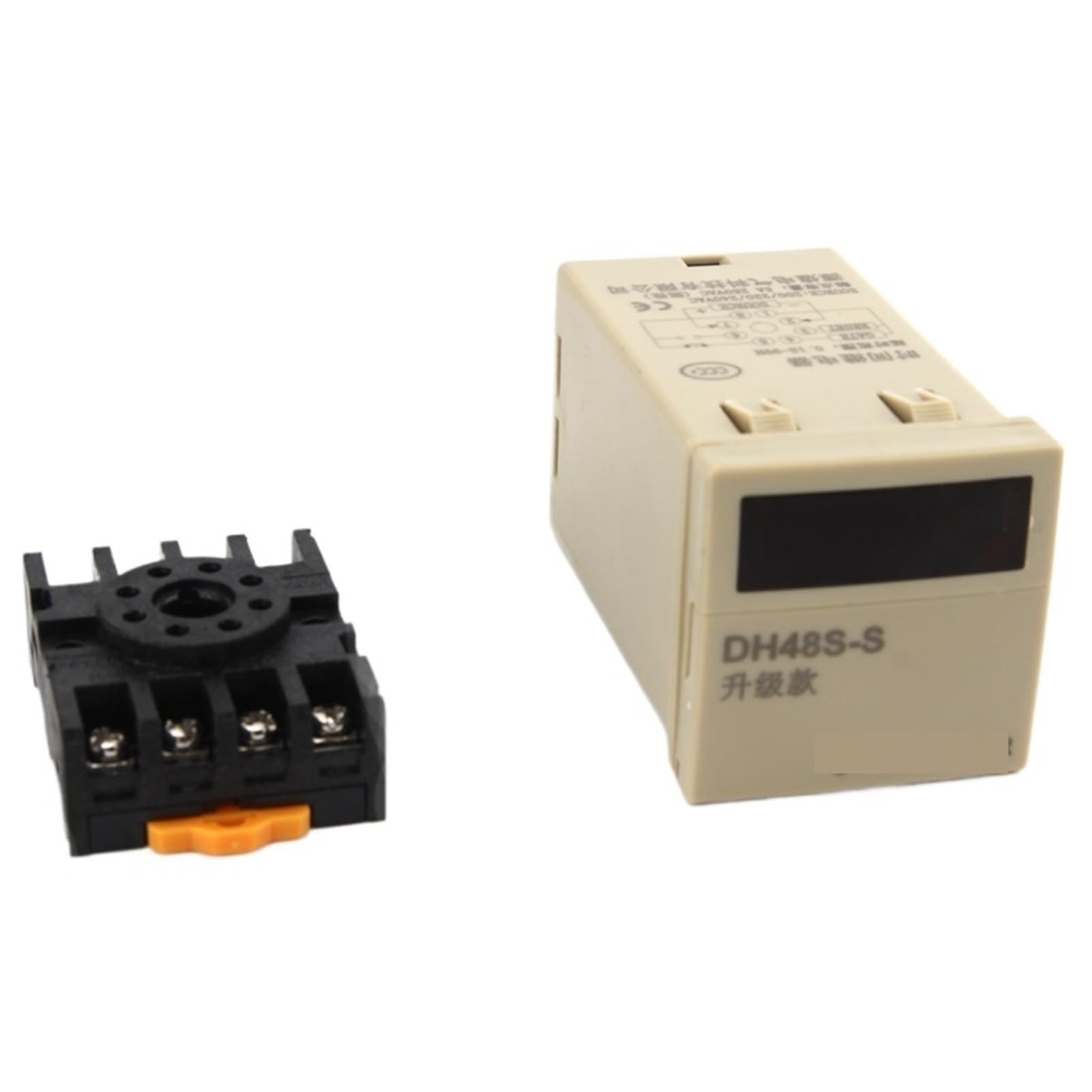 Interruptor de relé de Tiempo programable LED Digital DH48S-S con Base de Enchufe 12V 24V 220V 380V Temporizador de retardo 0,01 S-99H(AC 220V)