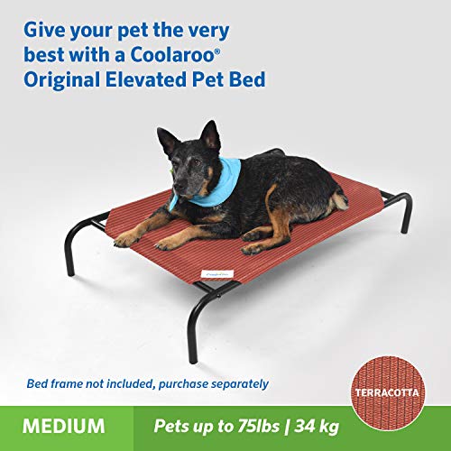 Coolaroo Replacement Cover, The Original Elevated Pet Bed by Coolaroo, Medium, Terracotta Coolaroo Replacement Cover, The Original Elevated Pet Bed by Coolaroo, Medium, Terracotta