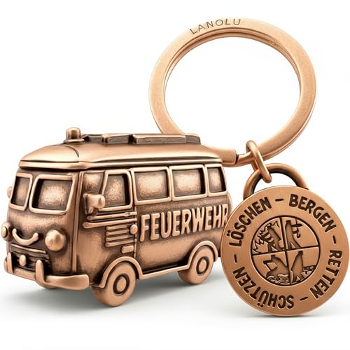 LANOLU Schlüsselanhänger Feuerwehrmann, Feuerwehr Geschenke für...