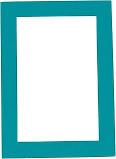 CountryArtHouse Teal Acid Free 12x16 Picture Frame Mats with White Core Bevel Cut for 8.5x11 Pictures - Fits 12x16 Frame - One Mat - with Bag & Backing