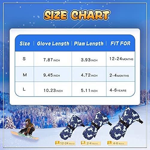 Kids Winter Snow Gloves Toddler Girl Waterproof Ski Mittens Baby Boy Adjustable Warm Gloves Outdoor With Fleece Lining (Pink, L(4-6 Years)) #TOP5