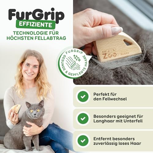 Effilierkamm Kobbi - Die ideale Katzen-Bürste für den Fellwechsel bei Langhaar & Unterwolle - Fellpflege für jede Kurzhaar & Langhaar Katze