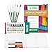 Acrylic Paint Set -12 Acrylic Paints, 6 Paint Brushes for Acrylic Painting, 3 Painting Canvas Panels - Premium Art Supplies for Adults Canvas Painting - Kids Paint Set - Paint Brush Set - Paint Kit