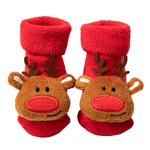 wueiooskj 1 Paar Weihnachtssocken für Babys, rutschfest, für...