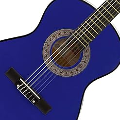 Mad About MA-CG02 Guitare Classique avec Étui de Transport, Sangle, Médiator et Cordes de Rechange, de Taille 3/4, Bleue - Les Beatles, Paul McCartney, John Lennon, RIngo Starr, George Harrison Mad About MA-CG02 Guitare Classique avec Étui de Transport, Sangle, Médiator et Cordes de Rechange, de Taille 3/4, Bleue – Image 4