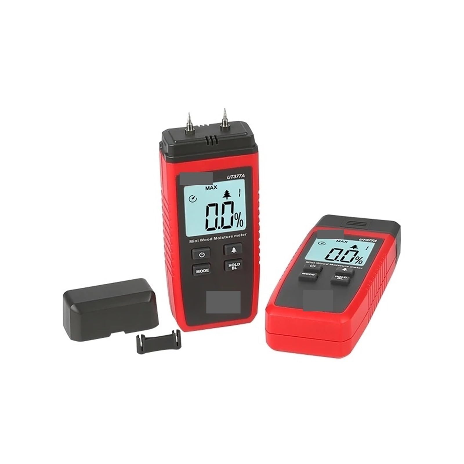 Tester wilgotności, UT377A cyfrowy miernik wilgotności drewna higrometr Tester wilgotności do sklejki papierowej materiały drewniane podświetlenie LCD,Higrometr