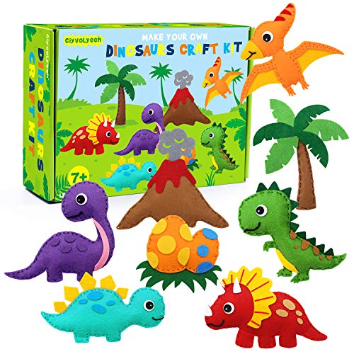 CiyvoLyeen Dinosaur Sewing Kit for Kids – Fun DIY Felt