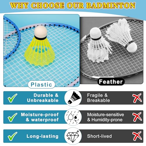 image for Hysagtek 12 Pcs Badminton Birdies Badminton Shuttlecocks, Shuttle Ball