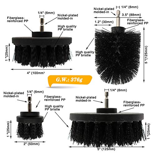 JOMSK Bevestigingsset voor boorborstels borstel reinigingsbenodigdheden borstel prestatie-scrubber multi-purpose kit… - Image 3