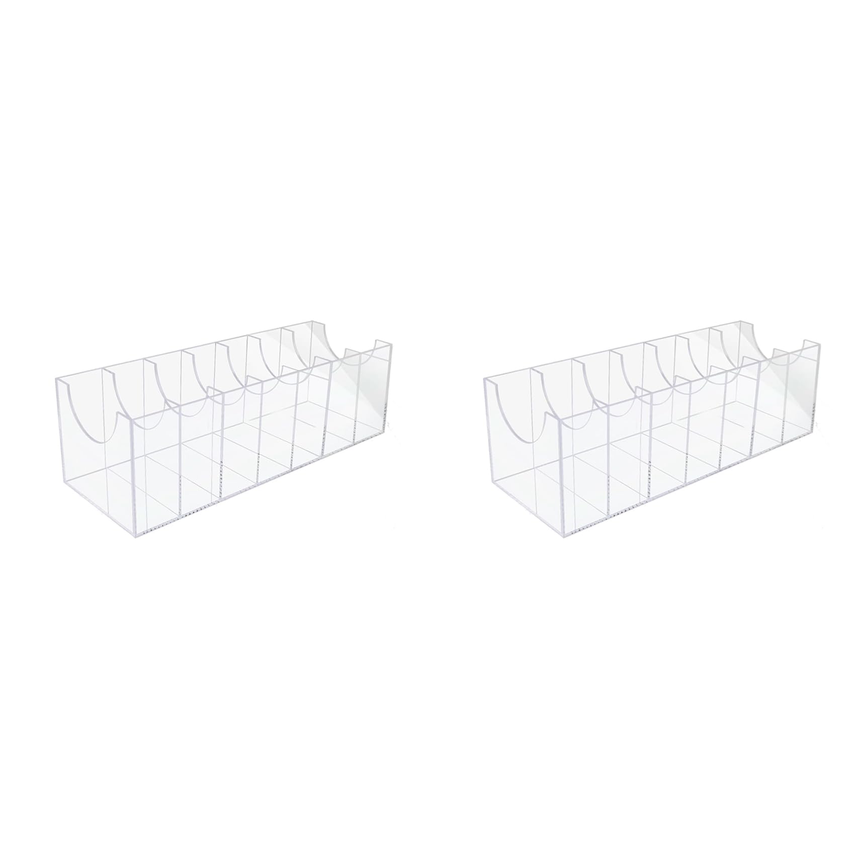 Vjsujehgy 2X Belt Organizer, Acrylic Belt Storage Holder for the Closet 7 Compartments Display Case for Tie and Bow Tie