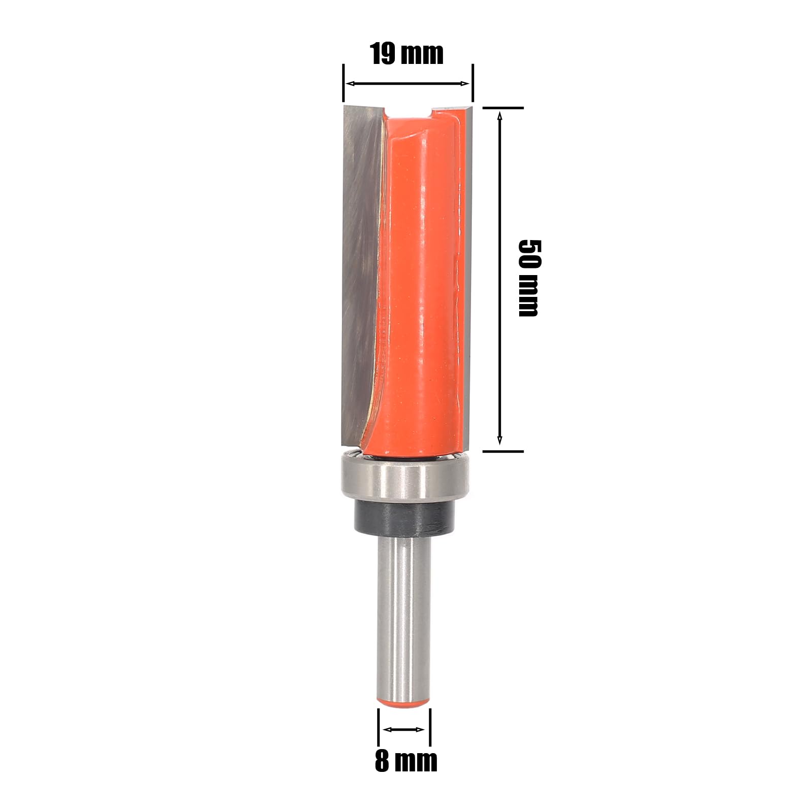 Fresa de enrasado de 8 mm, fresadora de enrasado, rodamiento de bolas superior, fresa superior para carpintería, herramienta de corte para madera