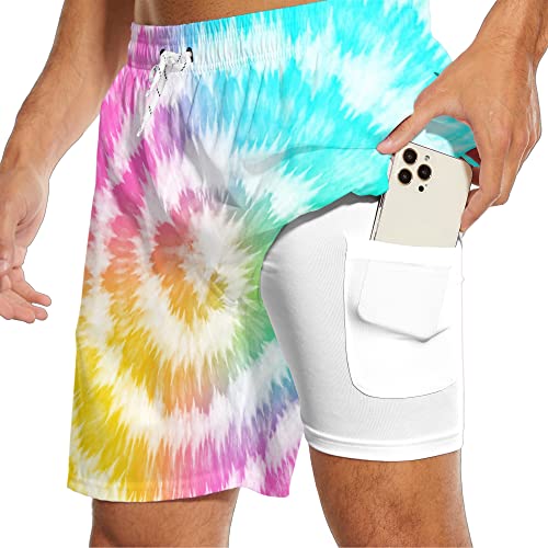 Men's Flag Swim Trunks Summer Board Shorts Quick-Dry Beach Shorts Drawstring Swimsuit2