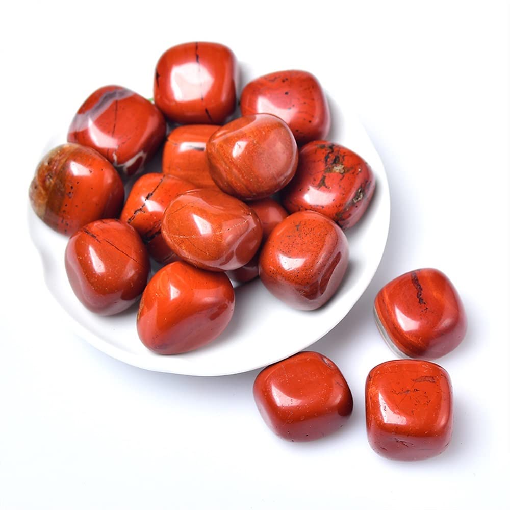 Medytacja dom 50 g Naturalny kryształ toczący się kamień 27 kolorów żwiru próbki kwadratowy polerowany kamień leczniczy Reiki do akwarium akwarium dekoracja domu (kolor: czerwony rysunek panterki, rozmiar: 50 g-60 g)