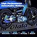 OLALA Electric Dirt Bike for Kids Aged 5-10, 340W Racing Grade Electric Motorcycle with Aluminum Frame, Up to 12MPH & 3 Speed Settings, Safe Disc Brakes, 16IN Knobby Tires