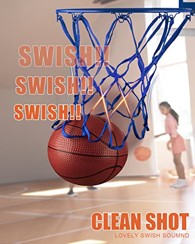 Xxxyyy Mini Basketball Net Replacement 8 Loop [2 Pack], Vibrant Color, For Indoor Door/Room Walls 8"-10.25" Hoop - Blue #TOP3