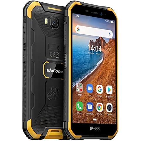 Ulefone Rugged Smartphone, Armor X6 Rugged Phone Unlocked, IP68/69K Waterproof Outdoor Tough Phone, 2GB 16GB, SIM Free Android Mobile Phone, 4000mAh, 5.0 inch Screen, Face ID, UK Version, Orange Cover