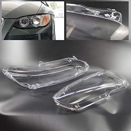 TBVECHI 2pcs Headlight Headlamp Lens Cover for 2006-2010 BMW E92 E93 Coupe M3 328i 335i Left and Right Headlight Clear Lens Cover