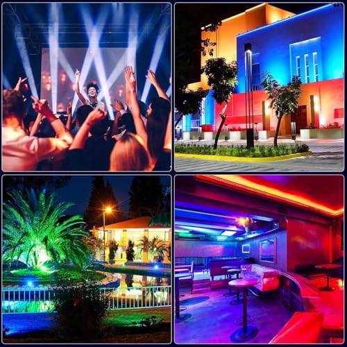 Image of Moving Head DJ Light Bar,120W RGBW 4IN1 LED Stage Light DJ Lights Bar Strobe Effect 180 Tilt Professional DMX & Sound Activated for Wedding Church Disco Live House Uplighting-8PC