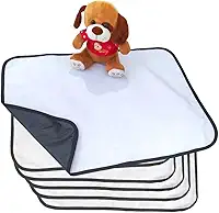 Kit 6 Tapetes Higiênicos Lavável Super Absorção 200 Lavagens - Tam G 70x50cm. Brancos