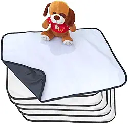 Kit 6 Tapetes Higiênicos Lavável Super Absorção 200 Lavagens - Tam G 70x50cm. Brancos