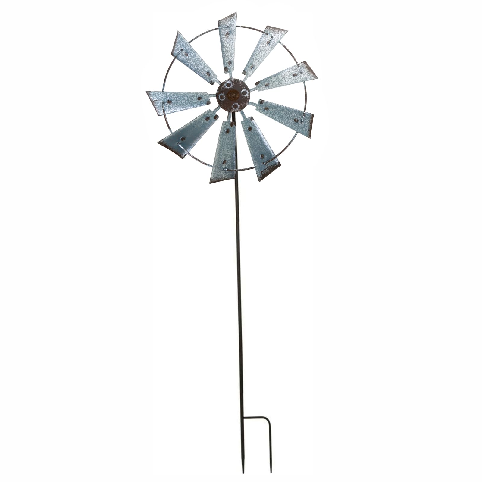 HUIFACAI Wrought Iron Metal Windmill Outdoor Spinners Outdoor Decor Wind Mills Outdoor Metal Garden Pinwheels Garden Stake Rotating Windmill Wedding Decorations