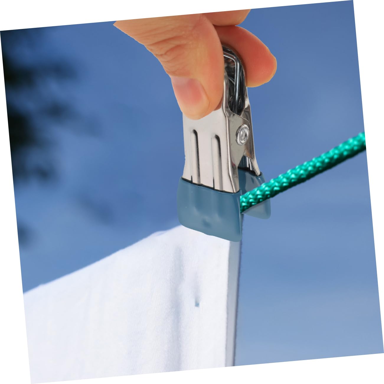Sosoport 4 Juegos Clips De Cubierta De Piscina De Invierno Toldo Gránulos Perchas Cobertor Piscina Cubierta Piscina Ganchos para Colgar Abrazaderas De Ropa A Prueba De Viento PVC 50 Uds * 4