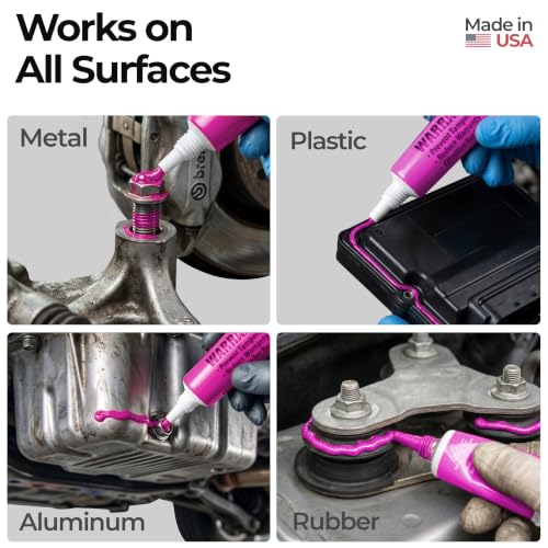 Image of Pink Torque Seal - Tamper Proof Cross Check Repair & Maintenance Warranty Torque Marker - 1.8 Oz Squeeze Tube Indicator for Bolts & Fasteners - Made in USA (Pack of 2)