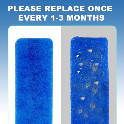 Image of 20 PCS Ceiling Fan Filter - MERV 6 Upgraded Adhesive Backed Easy Fit Universal Ceiling Fan Air Filter for Fan Blade Top Family Room Home Bedroom Kitchen Office, Blue