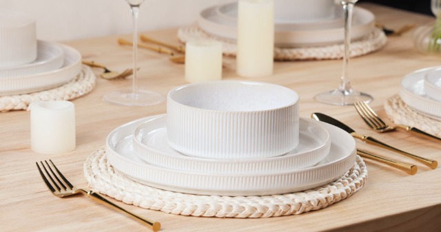 Amazon.com | TheTerra Ceramic Dinnerware Sets for 4, 12 Pieces