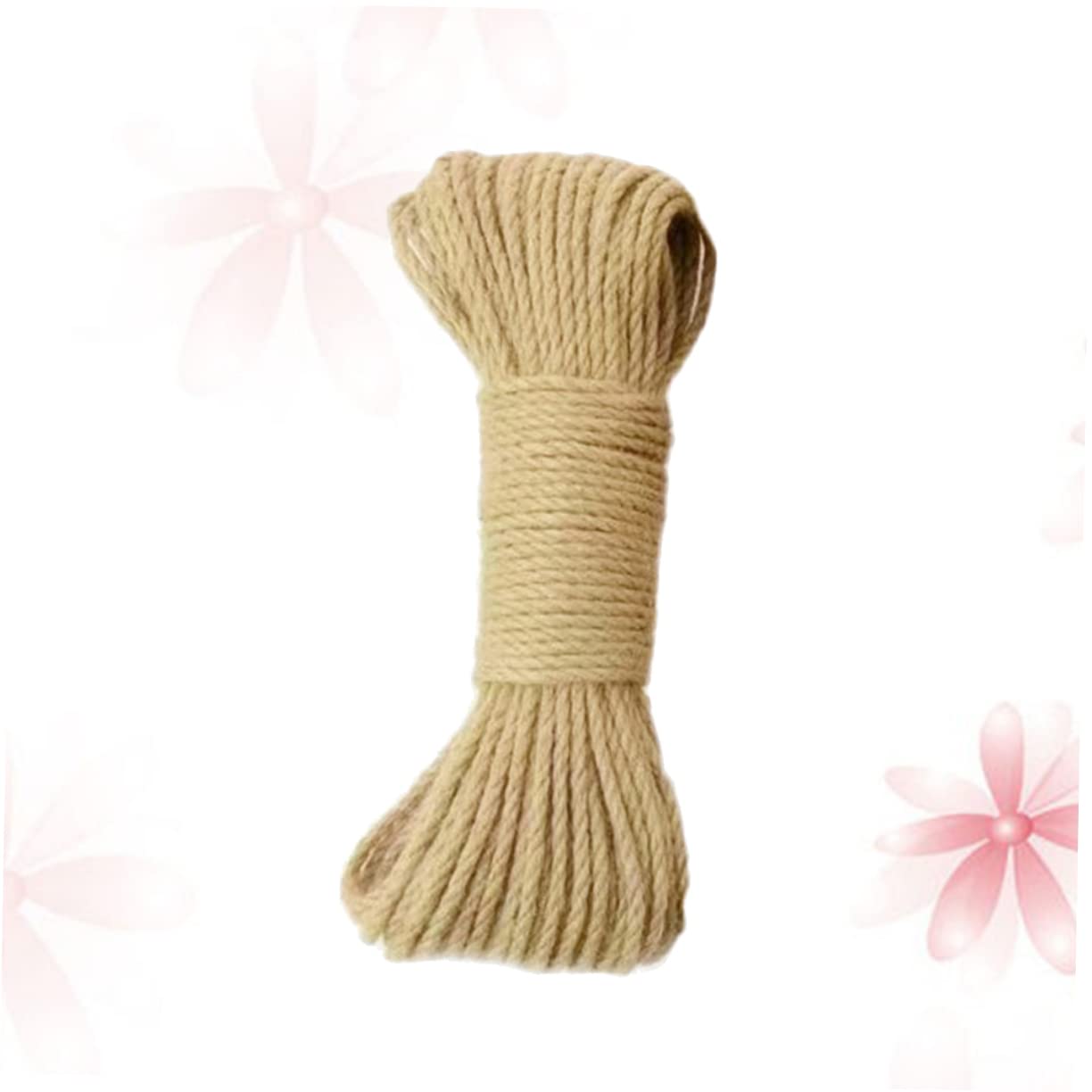 Uonlytech 30m Corde De Jute Naturelle Épaisse Résistante Loisirs Créatifs Emballage Cadeaux Jardinage Décoration