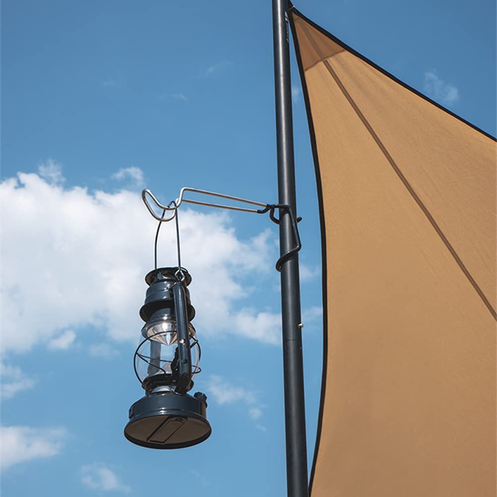 WCJL Camping Lantern Hook Hangers?Multifunctional Light Hook?Made of Stainless Steel?Lantern Stand for Camping, Fishing, Hiking(2PCS) Black 2PCS