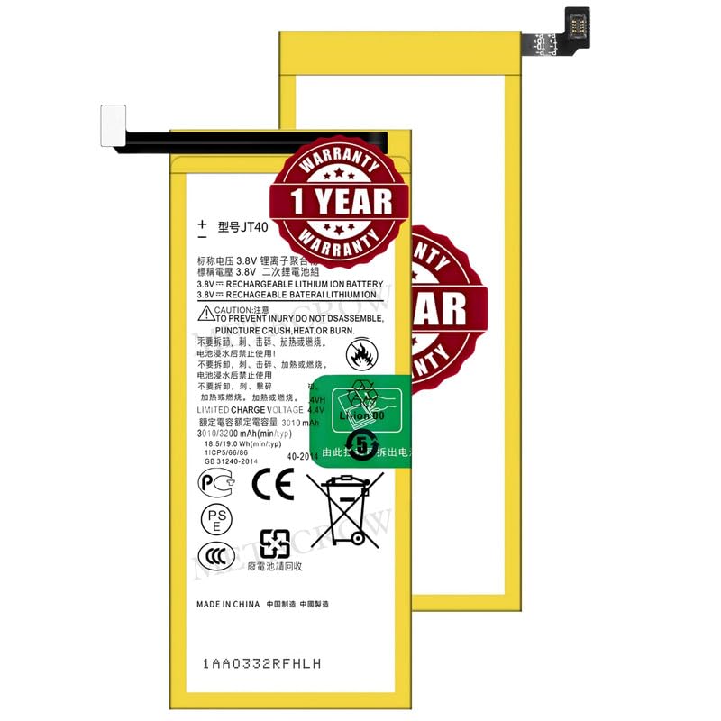 Image of Original JT40 Battery Compatible for Motorola Moto G6 Plus (XT1926, XT1926-1, XT1926-2, XT1926-3, XT1926-5, XT1926-6, XT1926-8, XT1926-9) - (3200mAh) - 1 Year Warranty JK1