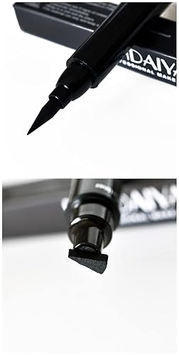 Miniatura 4 de Delineador de ojos con sello triangular de doble cabeza 2 en 1, clásico negro, impermeable y no mancha, fácil de usar, delineador de ojos con
