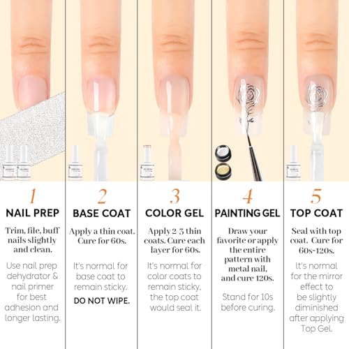 Set de esmaltes de gel metálico Nicedeco miniatura 6