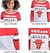Ultra Game NBA Official Women's Raglan Baseball 3/4 Long Sleeve Shirt, Chicago Bulls, Team Color, Large
